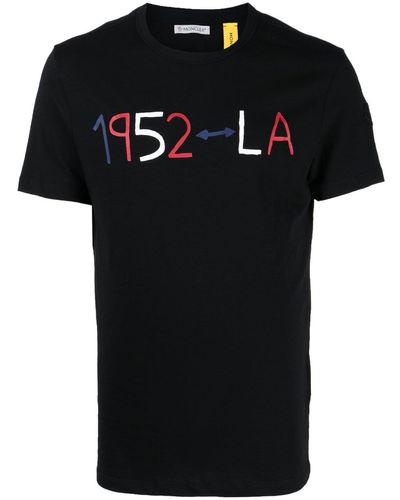 Moncler Genius Logo-print Cotton T-shirt - Black