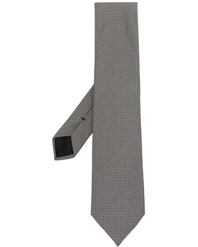 Givenchy Embroidered Silk Tie - Grey
