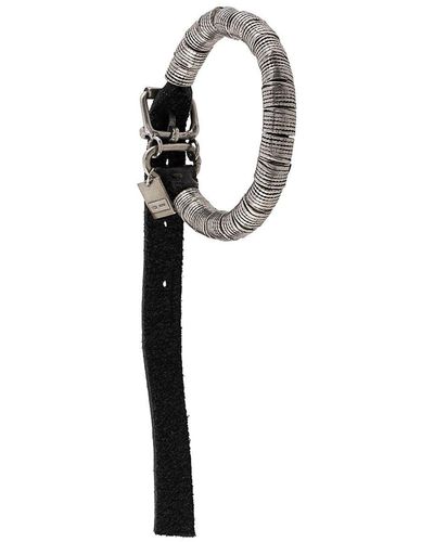 Goti Beaded Logo Charm Bracelet - White