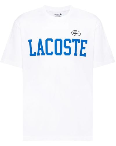 Lacoste Logo-Print Cotton T-Shirt - Blue
