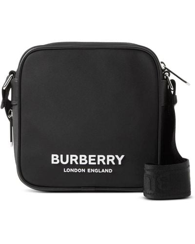 Burberry Logo-print Econyl® Crossbody Bag - Black