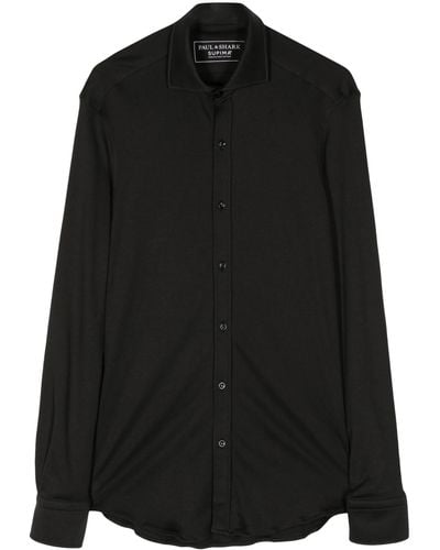 Paul & Shark Long-Sleeve Cotton Shirt - Black