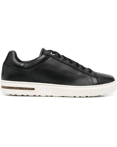 Birkenstock Lace-Up Leather Trainers - Black