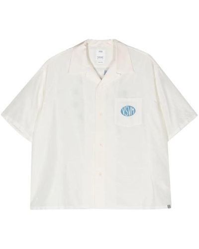 Visvim Logo-Print Silk Shirt - White