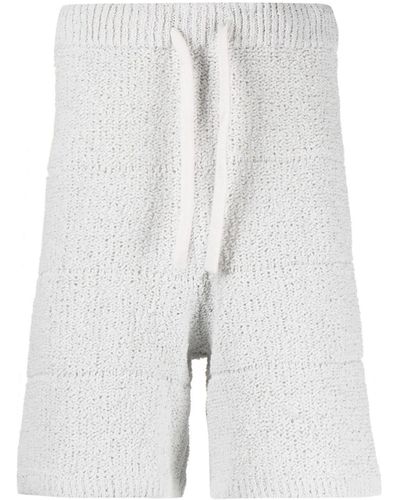 Sunnei Drawstring-waist Knitted Shorts - White