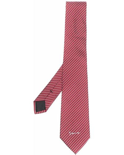 Givenchy Striped Silk Tie - Pink