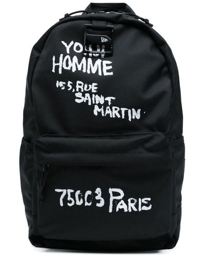 Yohji Yamamoto Logo-Print Backpack - Black