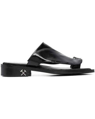 GmbH Kaan High-shine Sandals - Black