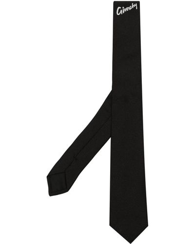 Givenchy Logo Silk Tie - Black