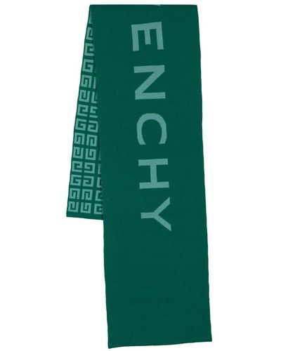 Givenchy Reversible Logo-intarsia Scarf - Green