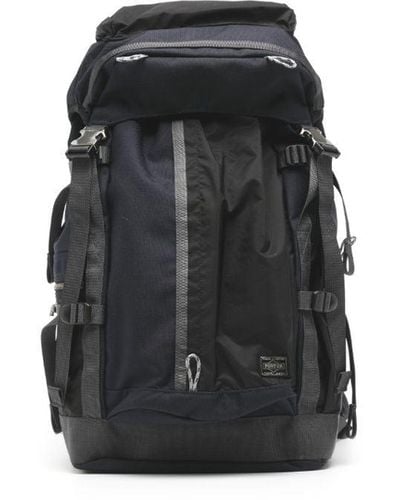 Porter-Yoshida and Co Logo-patch Nylon Backpack - Black