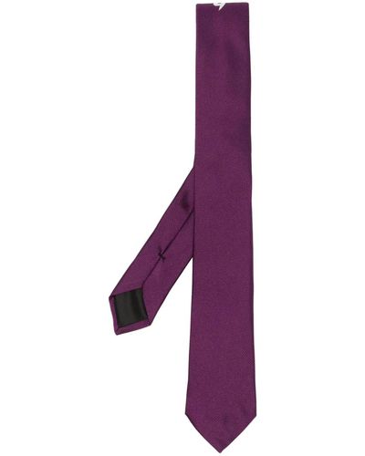 Givenchy Logo-appliqué Silk Tie - Purple