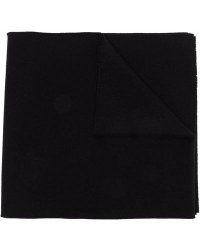 Givenchy Greca-embroidered Wool-cashmere Scarf - Black