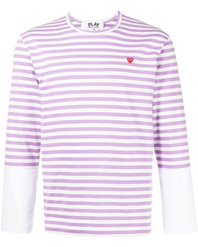 COMME DES GARÇONS PLAY Long-sleeve Striped T-shirt - Multicolour