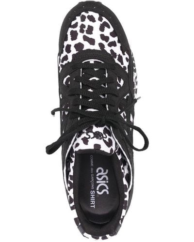 Comme des Garçons Leopard-Print Lace-Up Sneakers - Black