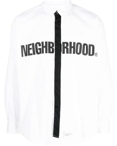 Neighborhood Logo-print Cotton Shirt - Black