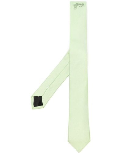 Givenchy Logo-embroidered Silk Tie - Green