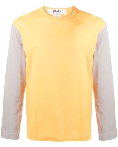 Comme des Garçons Bi-colour T-shirt - Yellow