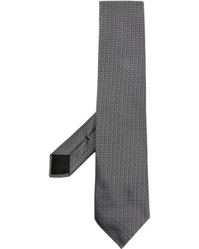 Givenchy Monogram-jacquard Silk Tie - Grey