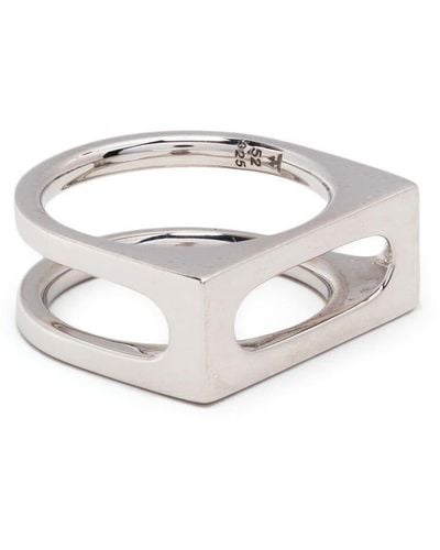 Tom Wood Cut-out Detail Ring - White