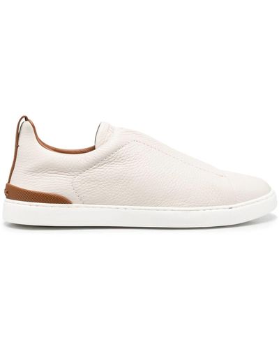 Zegna Low-Top Slip-On Trainers - White