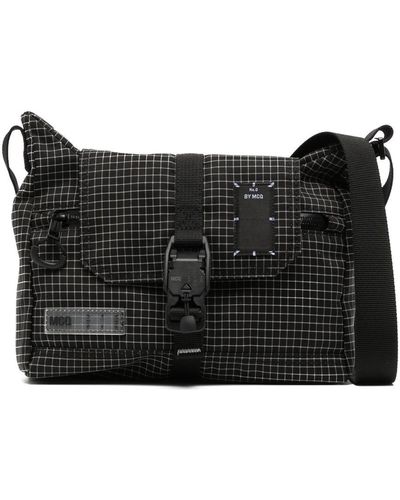 McQ Grid-pattern Messenger Bag - Black