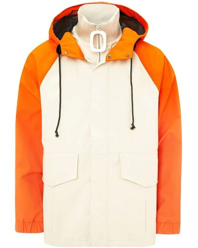 JW Anderson Two-tone Hooded Jacket - Orange