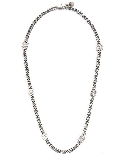 Palm Angels Logo Chain Necklace - Metallic