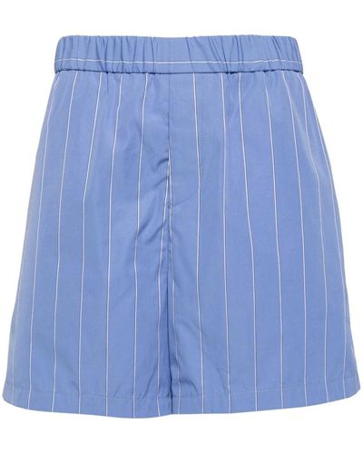 Paul Smith Striped Cotton Shorts - Blue