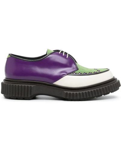 Adieu X Undercover Type 195 Colour-block Derby Shoes - Purple