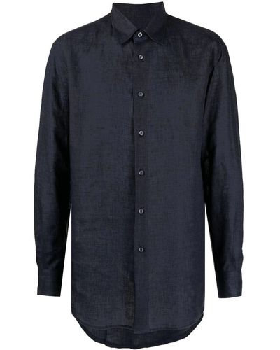 Brioni Button-down Fitted Shirt - Blue