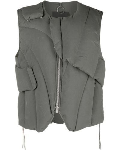HELIOT EMIL Quilted Layered Vest - Gray