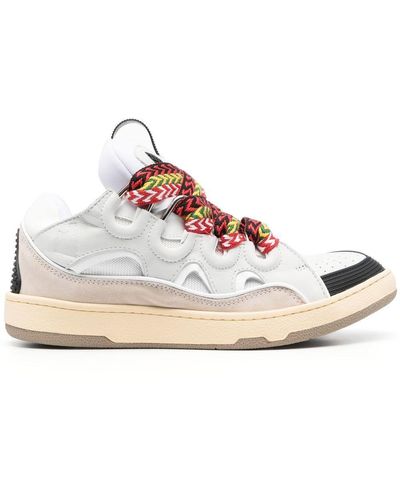 Lanvin Curb Lace-Up Sneakers - Pink