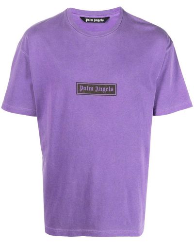 Palm Angels Box Logo-print T-shirt - Purple