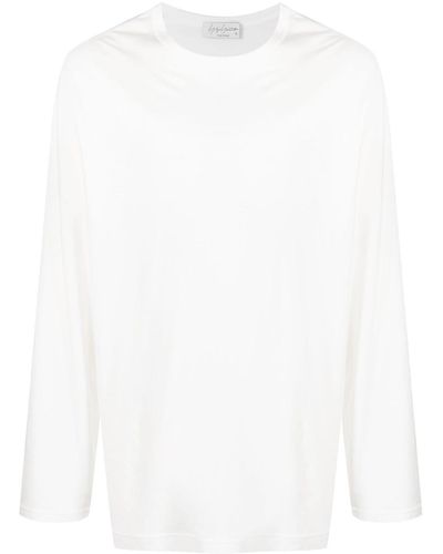 Yohji Yamamoto Long-sleeved Cotton T-shirt - White