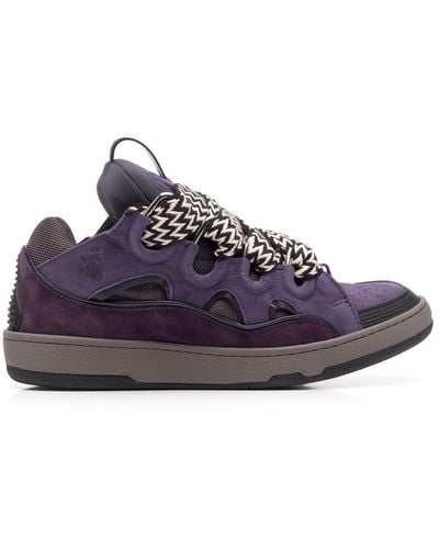 Lanvin Curb Lace-up Sneakers - Purple