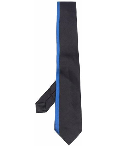 Givenchy Side-Stripe Silk Tie - Blue