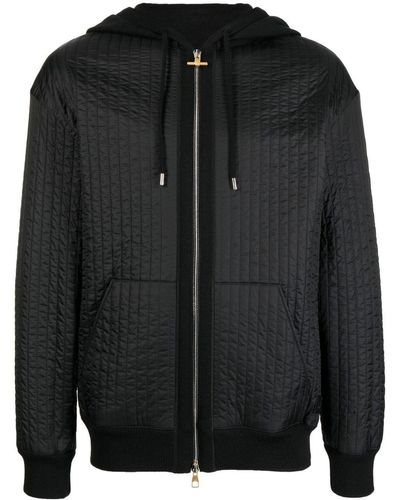 Dunhill Quilted-finish Hooded Jacket - Black