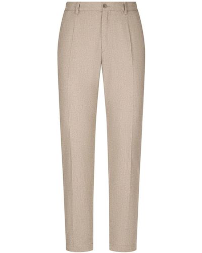 Dolce & Gabbana Pressed-crease Tailored Pants - Natural
