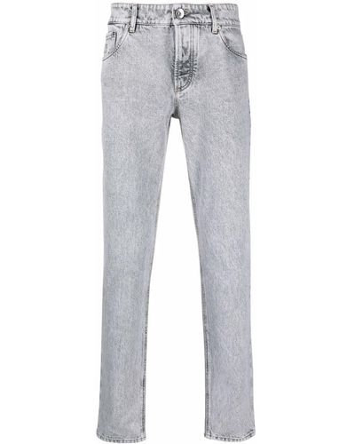 Brunello Cucinelli Cotton Straight-leg Jeans - Grey