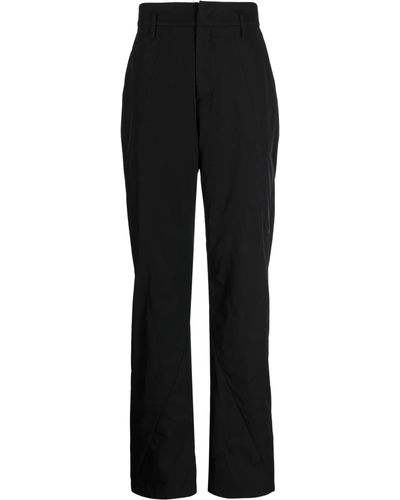 Post Archive Faction PAF Zip-detail High-waist Trousers - Black