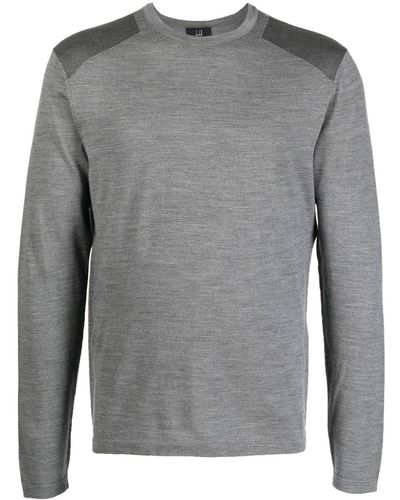 Dunhill Fine-knit Long-sleeved T-shirt - Gray