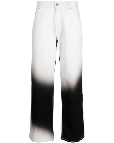 Liberal Youth Ministry Ombré-Effect Straight-Leg Pants - White