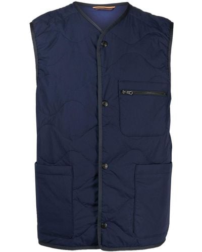 Paul Smith Quilted Recycled Gilet - Blue