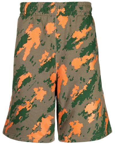 BBCICECREAM Camouflage-print Cotton Bermuda Shorts - Multicolour