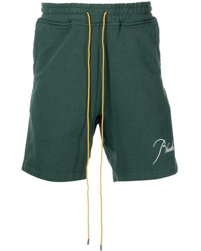 Rhude Logo-embroidered Track Shorts - Green