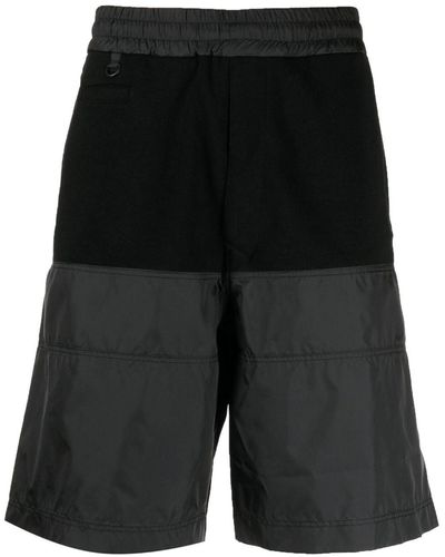 Undercover Panelled-design Elasticated-waistband Track Shorts - Black