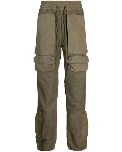 READYMADE Logo-Embroidered Cargo Track Pants - Green