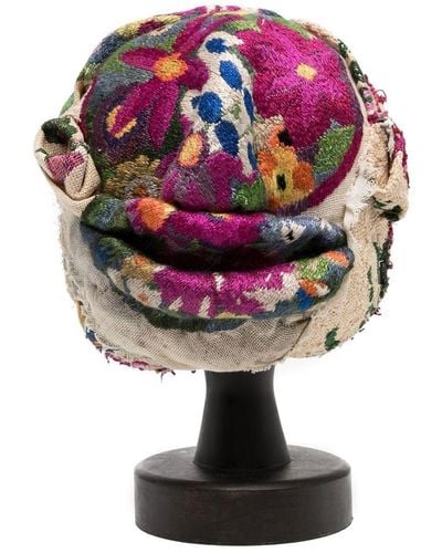 By Walid Flower Power Embroidered Head - Multicolor