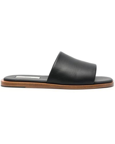 Bally Slip On-style Leather Sandals - Black